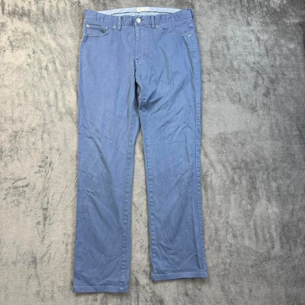 Peter Millar Blue Five Pocket Straight Leg Pants Size 33 chino pants - Picture 2 of 8